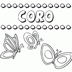 Coro: dibujos de los nombres para colorear, pintar e imprimir