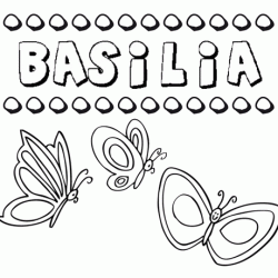 Basilia: dibujos de los nombres para colorear, pintar e imprimir