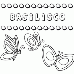 Basilisco: dibujos de los nombres para colorear, pintar e imprimir