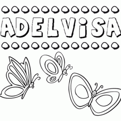 Adelvisa: dibujos de los nombres para colorear, pintar e imprimir