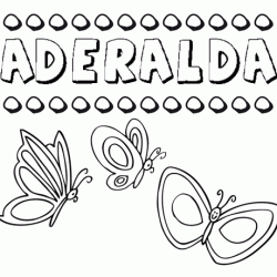 Aderalda: dibujos de los nombres para colorear, pintar e imprimir