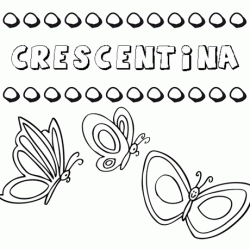 Crescentina: dibujos de los nombres para colorear, pintar e imprimir