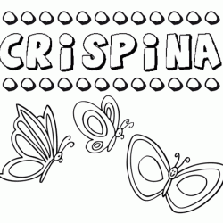 Crispina: dibujos de los nombres para colorear, pintar e imprimir