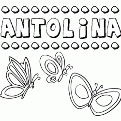 Antolína: dibujos de los nombres para colorear, pintar e imprimir