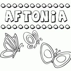 Aftonia: dibujos de los nombres para colorear, pintar e imprimir