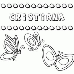 Cristiana: dibujos de los nombres para colorear, pintar e imprimir