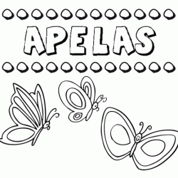 Apelas: dibujos de los nombres para colorear, pintar e imprimir
