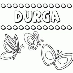 Durga: dibujos de los nombres para colorear, pintar e imprimir