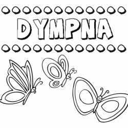 Dympna: dibujos de los nombres para colorear, pintar e imprimir