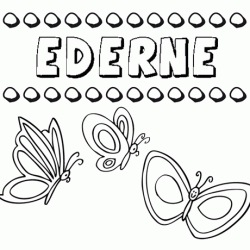 Ederne: dibujos de los nombres para colorear, pintar e imprimir