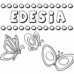 Edesia: dibujos de los nombres para colorear, pintar e imprimir