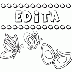 Edita: dibujos de los nombres para colorear, pintar e imprimir