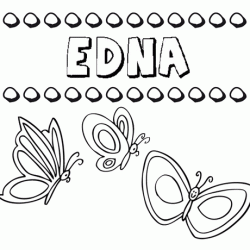 Edna: dibujos de los nombres para colorear, pintar e imprimir