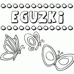 Eguzki: dibujos de los nombres para colorear, pintar e imprimir