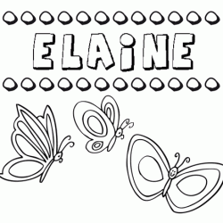 Elaine: dibujos de los nombres para colorear, pintar e imprimir