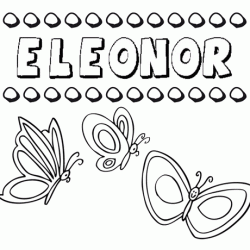Eleonor: dibujos de los nombres para colorear, pintar e imprimir
