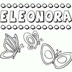 Eleonora: dibujos de los nombres para colorear, pintar e imprimir