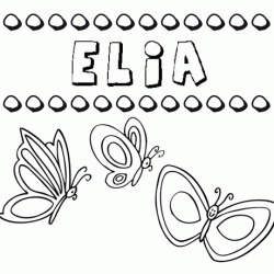 Elia: dibujos de los nombres para colorear, pintar e imprimir