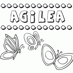 Agilea: dibujos de los nombres para colorear, pintar e imprimir