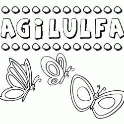 Agilulfa: dibujos de los nombres para colorear, pintar e imprimir