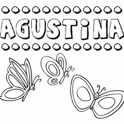Agustina: dibujos de los nombres para colorear, pintar e imprimir