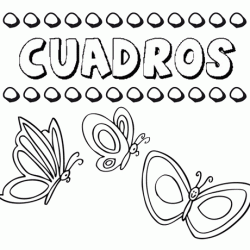 Cuadros: dibujos de los nombres para colorear, pintar e imprimir