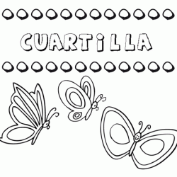 Cuartilla: dibujos de los nombres para colorear, pintar e imprimir