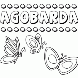 Agobarda: dibujos de los nombres para colorear, pintar e imprimir