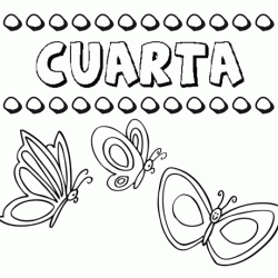 Cuarta: dibujos de los nombres para colorear, pintar e imprimir