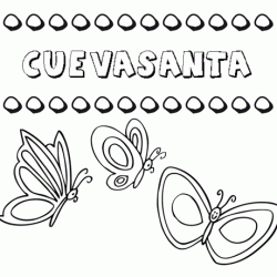 Cuevasanta: dibujos de los nombres para colorear, pintar e imprimir