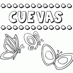 Cuevas: dibujos de los nombres para colorear, pintar e imprimir