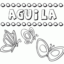 Águila: dibujos de los nombres para colorear, pintar e imprimir
