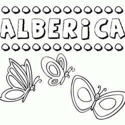 Alberica: dibujos de los nombres para colorear, pintar e imprimir