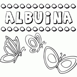 Albuina: dibujos de los nombres para colorear, pintar e imprimir