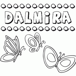 Dalmira: dibujos de los nombres para colorear, pintar e imprimir