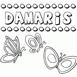 Dámaris: dibujos de los nombres para colorear, pintar e imprimir