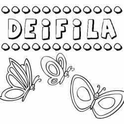 Deífila: dibujos de los nombres para colorear, pintar e imprimir