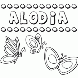 Alodia: dibujos de los nombres para colorear, pintar e imprimir