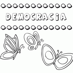 Democracia: dibujos de los nombres para colorear, pintar e imprimir