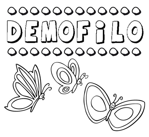 Demófilo: dibujos de los nombres para colorear, pintar e imprimir