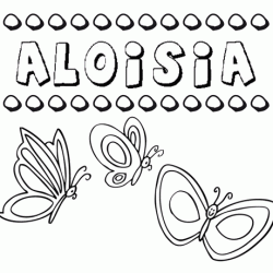 Aloisia: dibujos de los nombres para colorear, pintar e imprimir