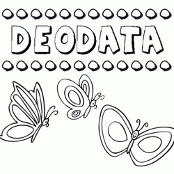 Deodata: dibujos de los nombres para colorear, pintar e imprimir