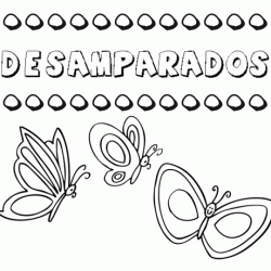 Desamparados: dibujos de los nombres para colorear, pintar e imprimir