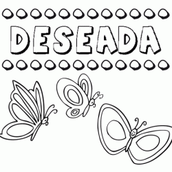 Deseada: dibujos de los nombres para colorear, pintar e imprimir