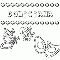Domiciana: dibujos de los nombres para colorear, pintar e imprimir