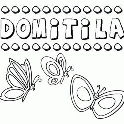 Domitila: dibujos de los nombres para colorear, pintar e imprimir