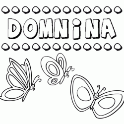 Domnina: dibujos de los nombres para colorear, pintar e imprimir