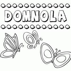 Domnola: dibujos de los nombres para colorear, pintar e imprimir