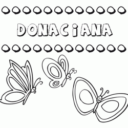 Donaciana: dibujos de los nombres para colorear, pintar e imprimir