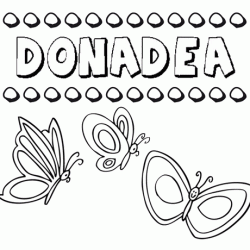Donadea: dibujos de los nombres para colorear, pintar e imprimir